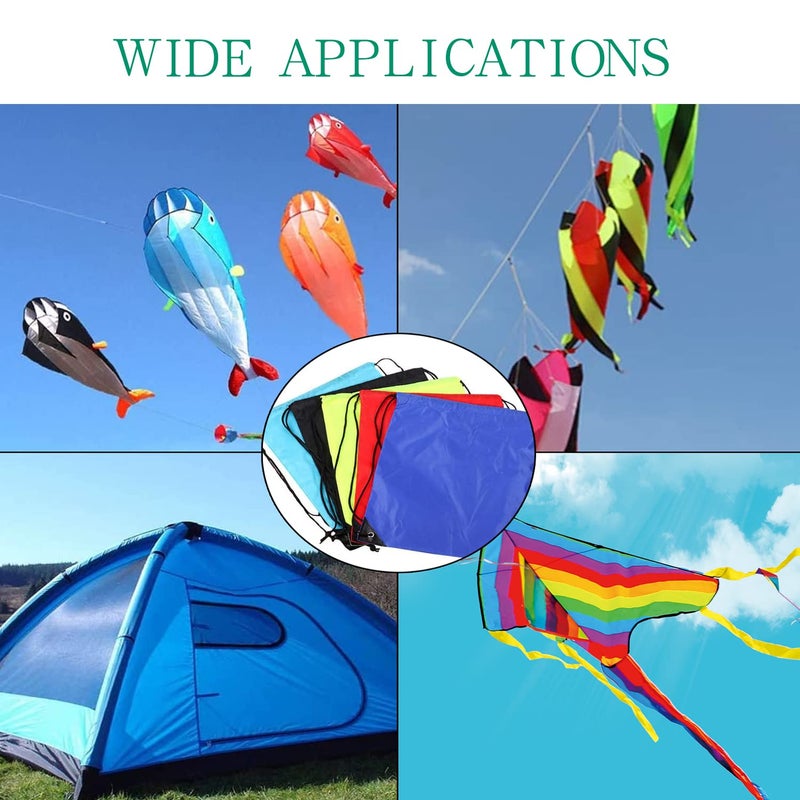 C COMCROSFLY 8Pcs 40D Ripstop Nylon Fabric, 59" Wide x39 Length Waterproof Durable Airtight Lightweight Fabrics for Kite Inflatable Flag Tarp Cover Tent DIY - Image 5